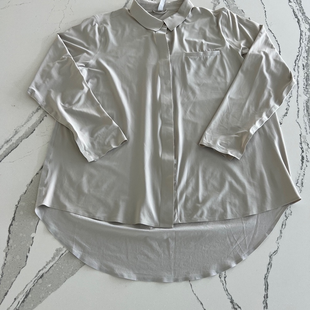 Athleta Stone Button-Up Shirt SzL
